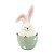 Coelho Da Pascoa Pote Rainbow  Verde 20x11cm 1Un 1094538 - Imagem 1