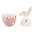 Coelho Da Pascoa Pote Rainbow  Rosa 20x11cm 1Un 1094543 - Imagem 3