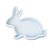 Prato De Pascoa Formato de Coelho 17x18cm 1Un 1099315 - Imagem 1