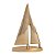 Escultura Barco Em Metal 22003 45x30x10,5cm Mart - Imagem 1