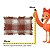 Almofada Baguete Franja Xadrex Laranja 35x55cm 472587 - Imagem 3