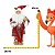 Boneco Natalino Papai Noel C/ Urso e Xicara 46x26cm 1UN 1072592 - Imagem 3