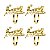 Porta Guardanapo Treno Dourado 4cm C/ 4Und 1085665 - Imagem 1
