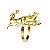 Porta Guardanapo Treno Dourado 4cm C/ 4Und 1085665 - Imagem 2