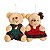 Mini Pelucia Casal Urso Natalino 11cm 1078634 C/1Un Cromus - Imagem 1