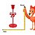 Castiçal Porta Vela De Laço Vermelho 23cm 1unid VE164 - Imagem 3