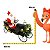 Carro De Papai Noel C/Led e movimento 60cm PN1525 1un - Imagem 3