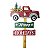 Placa Natalina Happy Holidays 26cm 1Un DG1550 Cromus - Imagem 1