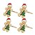 Porta Guardanapo Boneco De Natal JG C/4 PC MP2633 Tok - Imagem 1