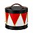 Mini Tambor Natalino Circo De Noel Vermelho e Preto 3116412 16cm 1Un - Imagem 1