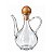Galheteiro Vidro Borosilicato Tampa De Madeira Aladin 34770 Tuut - Imagem 1