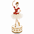 Bailarina Decorativa com Corset Branco e Vermelho 9 x 29 cm 1 un - Imagem 1