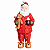 Boneco Natalino Papai Noel Decorativo C/Urso Pantufa e Rena Em Poa 32cm 1UN 3118741 - Imagem 1