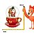 Globo Natalino Caneca Vermelha Papai Noel e Rena De Pé 1Unid 3110438 - Imagem 2