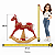 Boneco Natalino Cavalo De Resina Rocking Horse.Veremelho 18cm 1Un - Imagem 3