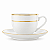 Xícara De Café C/6 100ml Monaco C/Fio De Ouro Porcelana 18085 - Imagem 1