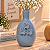 Vaso Ceramica Gardenia 3 Flores 7,5x12,5cm Azul 18531 Wolff - Imagem 3