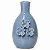 Vaso Ceramica Gardenia 3 Flores 7,5x12,5cm Azul 18531 Wolff - Imagem 1