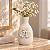 Vaso Ceramica Gardenia 3 Flores 7,5x12,5cm bege 18530 Wolff - Imagem 2