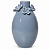 Vaso Ceramica Gardenia Bouquet 9,7x14,7cm Azul 18525 Wolff - Imagem 1