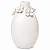 Vaso Ceramica Gardenia Bouquet 9,7x14,7cm bege 18524 Wolff - Imagem 1