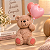 Escultura Ursinho Teddy C/ Balao 13,5x20cm Resina 62229 - Imagem 2