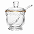 Açucareiro Serena Fio De Ouro 180ml 8,5x11cm Wolff 22087 - Imagem 1