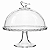 Queijeira Prato Cristal Chumbo Bird C/ Pé 20x18cm Wolff 21303 - Imagem 1