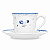 Xícara De Café C/1 90ml Ceramica Florescer Azul 18387 - Imagem 1
