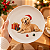 Prato Natalino De Sobremesa Dog Golden Retriever Pet Mania 21,5cm 1Unid - Imagem 2