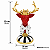 Escultura Rena Natalina C/ Laço Circo De Noel 32cm Resina 1UN RS5416 - Imagem 3