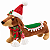Almofada Natalina Pet Mania Cachorro Verde 28cm BT4957 - Imagem 1
