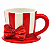 Caneca Natalina Laço Circo DE Noel 250ml C/1Unid MP2343 1Unidade - Imagem 1