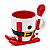 Caneca Natalina Soldadinho Quebra-Nozes C/Colher 7cm 1UN MP2523 Tok Da Casa - Imagem 1