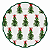 Prato Natalino De Sobremesa Arvore De Natal 24cm MP2460 Tok Da Casa - Imagem 1