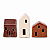 Escultura Kit Casinha Vila Natalina Em Ceramica A 9cm | B 11,5cm | C 7,5cm 23035 Mart - Imagem 1