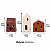 Escultura Kit Casinha Vila Natalina Em Ceramica A 9cm | B 11,5cm | C 7,5cm 23035 Mart - Imagem 3