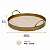 Bandeja Decorativa Em PU e Metal 3x41cm 24321-G Mart - Imagem 3