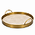 Bandeja Decorativa Em PU e Metal 3x41cm 24321-G Mart - Imagem 1