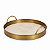 Bandeja Decorativa Em PU e Metal 9,5x36cm 24321-P Mart - Imagem 1