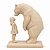 Escultura Urso Laços de Afeto Em Poliresina 29x20cm 23674 Mart - Imagem 1