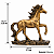 Escultura Cavalo Marchador Em Poliresina 25,5x27cm 23244 Mart - Imagem 3