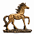Escultura Cavalo Marchador Em Poliresina 25,5x27cm 23244 Mart - Imagem 1