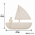Escultura Barco Em Poliresina 10x25cm 23527 Mart - Imagem 2