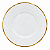 Prato Natalino Sousplat Borda Dourado 33cm 1Unid MP2284 PVC - Imagem 1