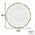 Prato Natalino Sousplat Borda Dourado 33cm 1Unid MP2284 PVC - Imagem 3