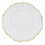 Prato Natalino Sousplat Borda Organica Dourado 33cm 1Unid MP2286 PVC - Imagem 1