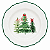 Prato Natalino Raso Arvore De Natal 29cm 1Unid MP2458 PVC - Imagem 1
