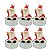 Vela Natalina Papai Noel De Neve Jogo c/ 6 4x4cm Cromus - Imagem 1