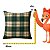 Almofada Natalina Xadrez de Natal 45cm Decortextil - Imagem 3